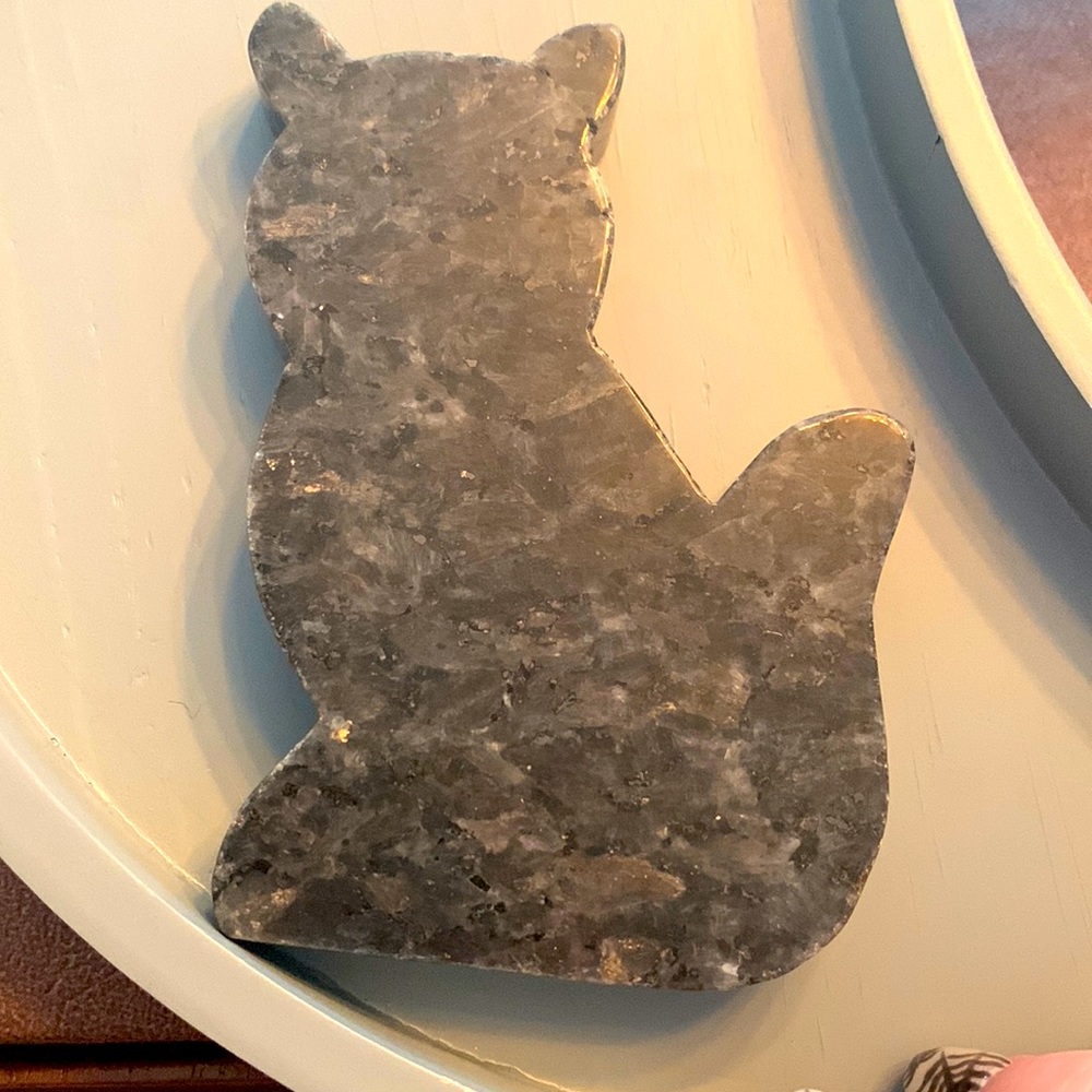 Large Larvikite Cat carving